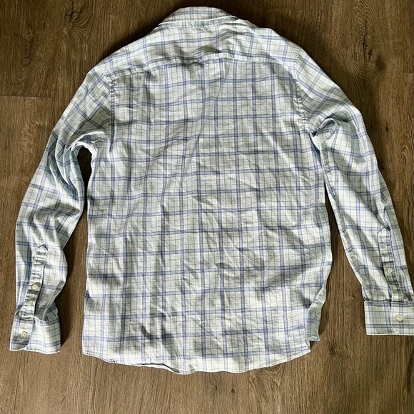 Faherty Brand Men’s Button Down Shirt – Blue & White Plaid – Size Large​ - Picture 4 of 4